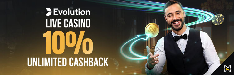 Evo Live Casino 10% Unlimited Weekly Cashback